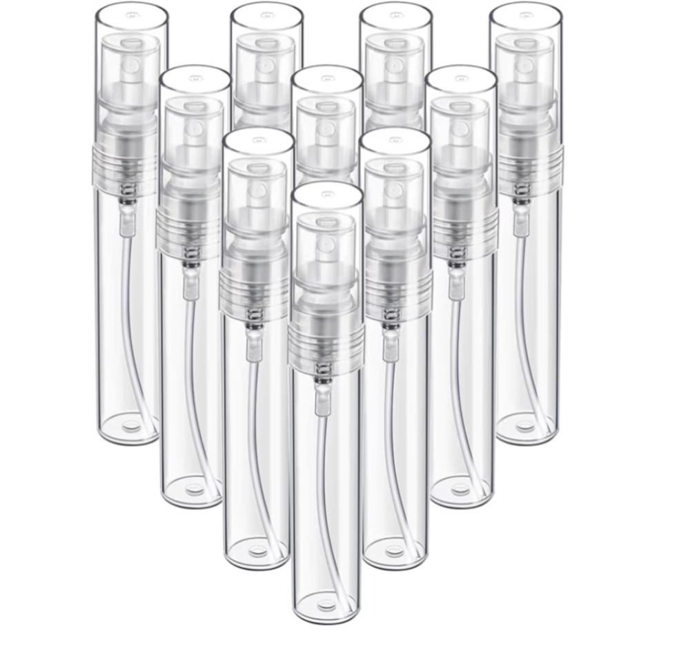 90count* 5ml Spray Refillable Travel Sample Bottles Empty NIB